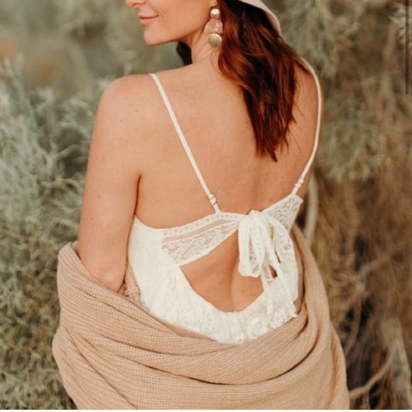 Bohemian Lace Button Midi Dress Boho Femme - Picture 4 of 9